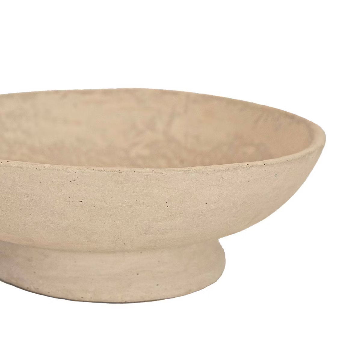 Cream Paper Mache Decorative Footed Accent Piece Tabletop Bowl | Target