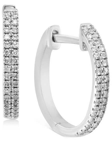 EFFY® Diamond Small Double Row Hoop Earrings (1/5 ct. t.w.) in Sterling Silver or 14k Gold-Plated Sterling Silver
Black Friday Price $175
(Regularly $700)

#LTKHoliday #LTKGiftGuide #LTKsalealert