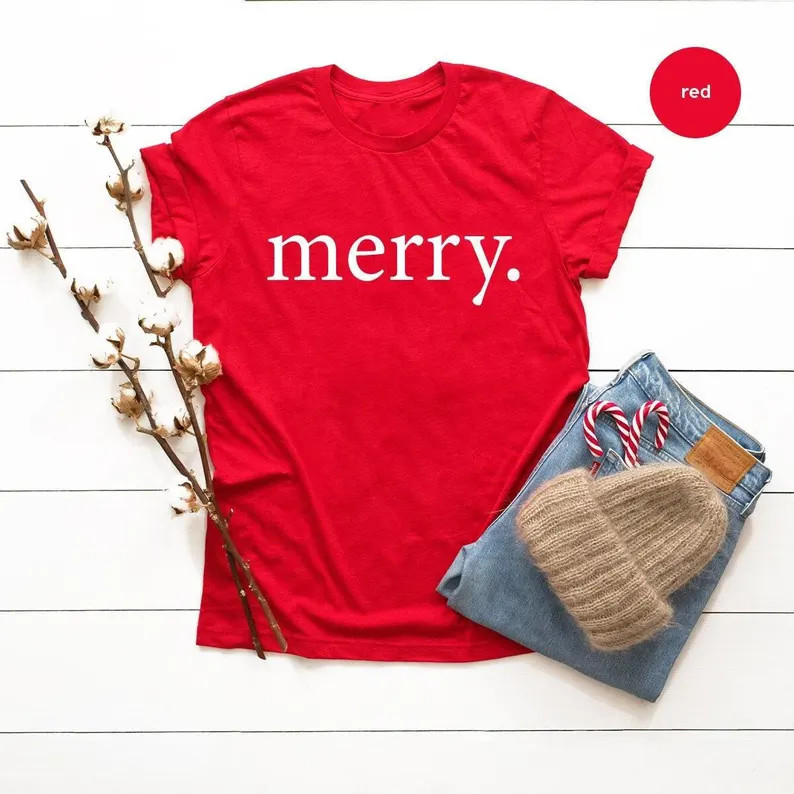 Christmas T Shirt, Merry. Shirt, Merry Christmas Shirt, Christmas Shirt, Family Christmas Tee Gif... | Etsy (US)