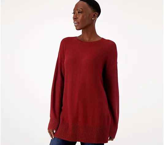 Girl With Curves Regular Sweater Tunic - QVC.com | QVC