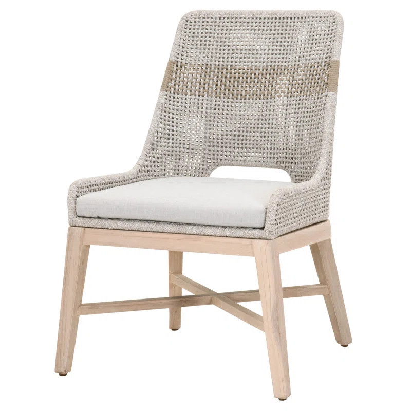 Bowker Teak Outdoor Dining Side Chair with Cushion (Set of 2) | Wayfair North America