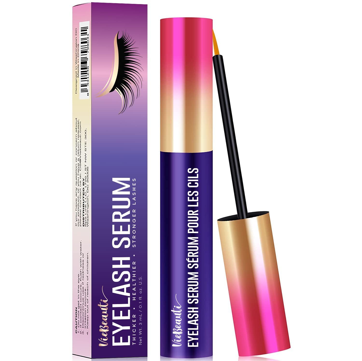 Premium Eyelash Growth Serum by VieBeauti, Lash boost Serum for Longer, Fuller Thicker Lashes (3M... | Amazon (US)