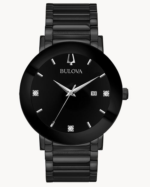 Bulova Futuro Men's Diamond Black Dial Modern Watch | Bulova | Bulova