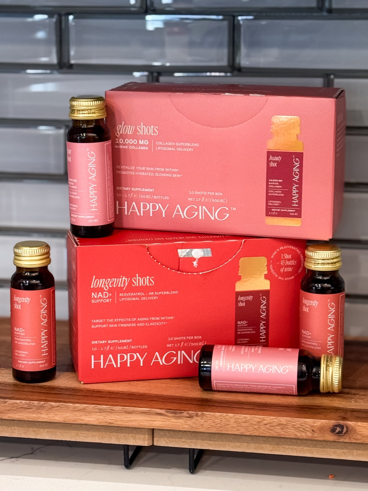 I’m officially on my second boxes of these Happy Aging glow + longevity shots and I get the hype. These little beauties are packed with 10,000 mg marine collagen + skin-loving ingredients that work from the inside out — because let’s be real, skincare hits different when you’re nourishing your body too.

The glow shots = that dewy, plump, glass-skin vibe
The longevity shots = supporting elasticity + overall skin health

They’re easy, quick, and honestly feel like a daily self-care ritual I actually look forward to (and that says a lot). If you’ve been wanting to level up your skincare game beyond just serums and creams… this is your sign.

collagen shots • marine collagen supplement • liposomal collagen • anti aging supplements • skin hydration supplement • glow supplements • NAD+ supplement • resveratrol supplement • beauty drinks for skin • collagen for skin elasticity • best collagen shots • wellness shots for skin • anti aging routine supplements • glowing skin supplements • ingestible skincare

#glowfromwithin #collagensupplement #beautyfromwithin #skincareobsessed #ltkbeauty #ltktrending #wellnessroutine #antiagingtips #skinhealth #glowyskin #selfcareroutine #dailywellness #supplementstack #healthyglow #beautyinspo #viralbeautyfinds #skingoals #hydratedskin #wellnessmusthaves #ltkmusthave

#LTKvlog #LTKOver40 #LTKBeauty