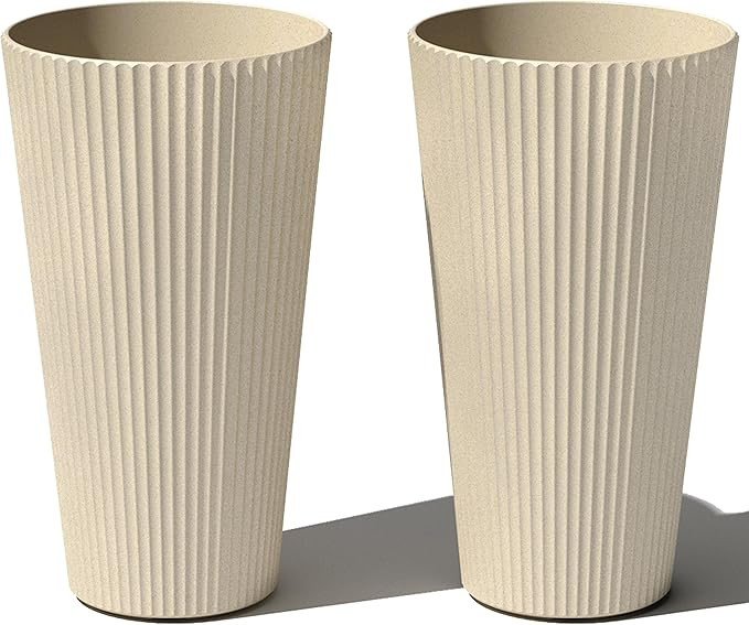 Veradek Demi Series Tall Planter for Porch, Patio, Backyard | Durable Plastic-Concrete Material |... | Amazon (US)