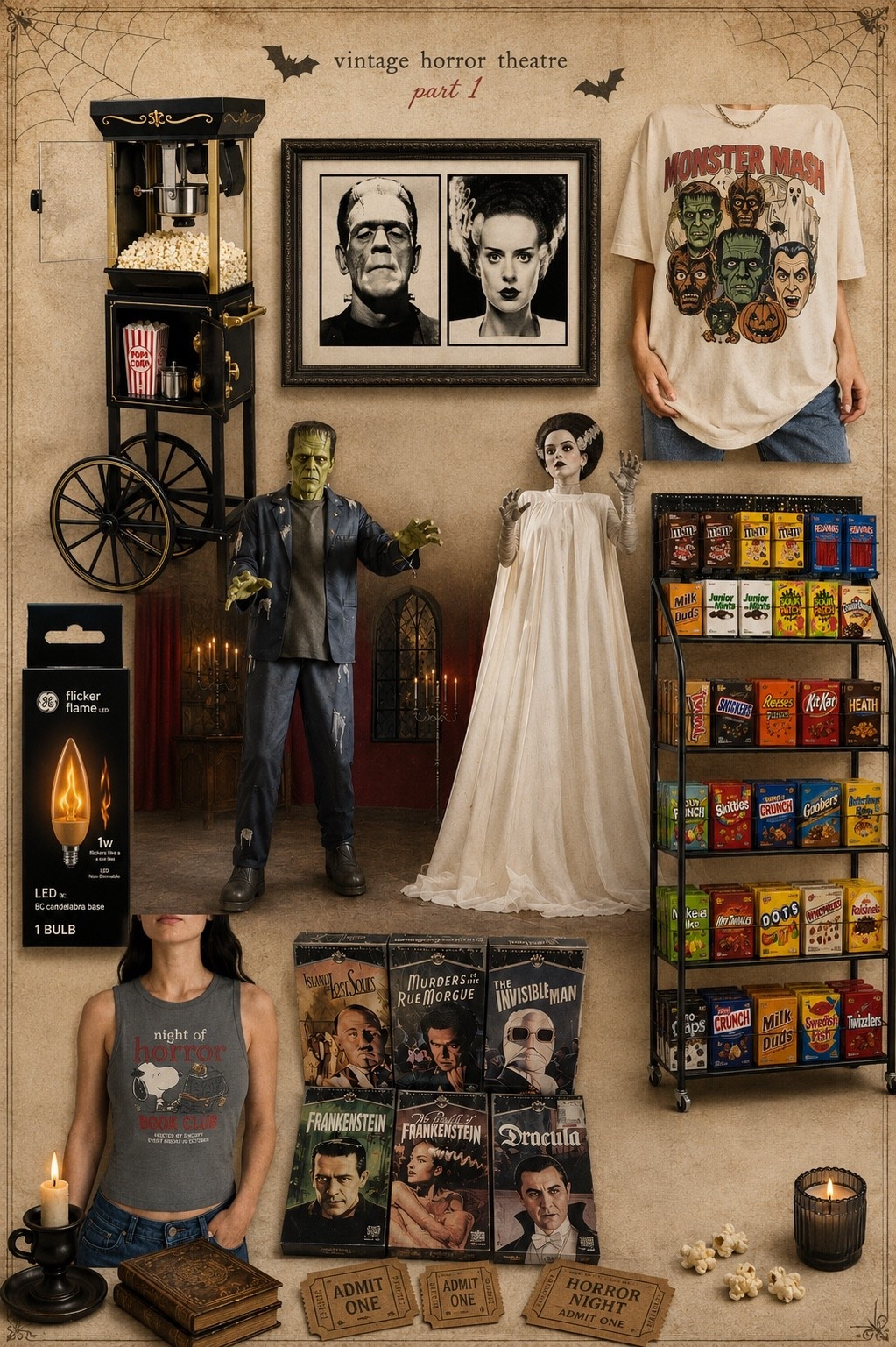 Halloween decor. Decorate with me. Halloween finds. Halloween movie night home theater