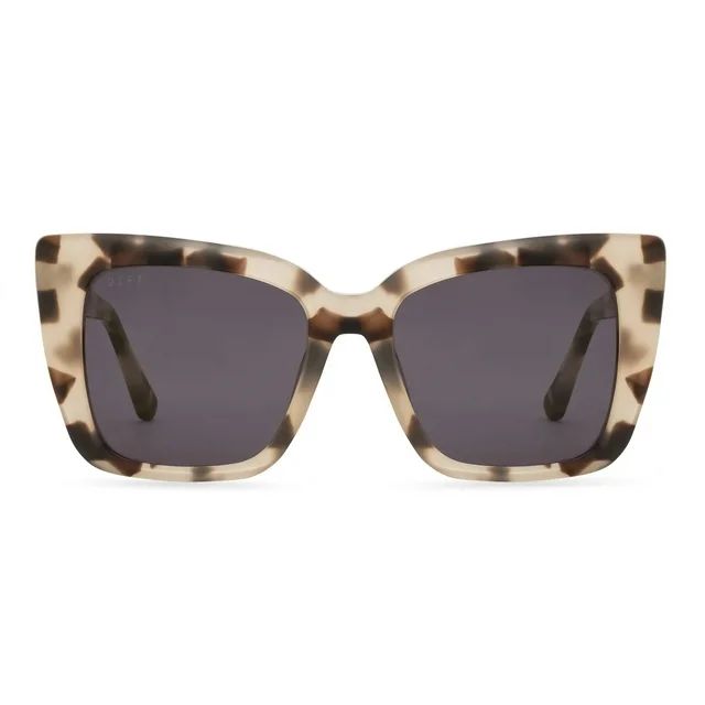 DIFF Lizzy Oversized Sunglasses for Women UV400 Protection Cream Tortoise + Grey - Walmart.com | Walmart (US)