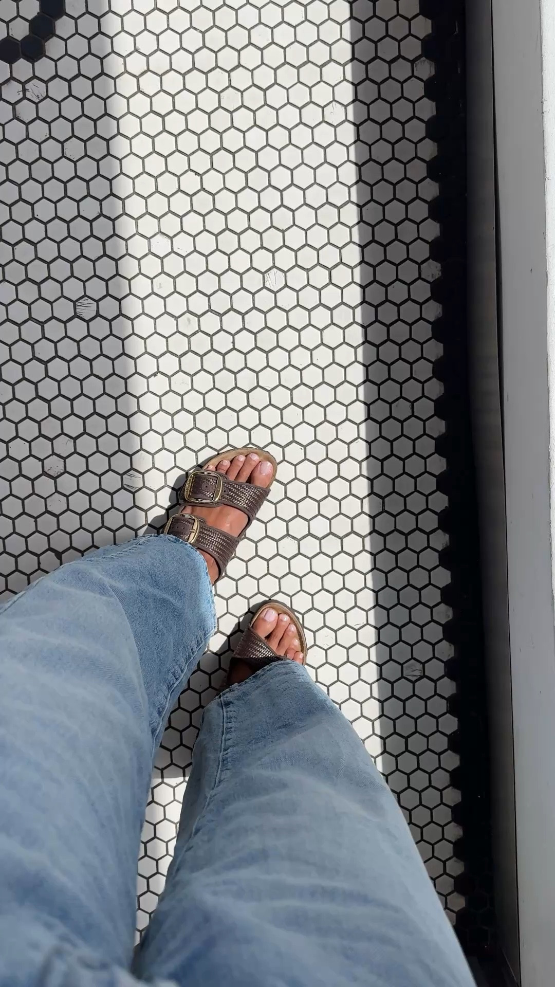 What I wore today: gauze top and jeans. 
- I love the comfort and easy style of a cotton gauze piece. This exact top is currently on sale for $15. One of my favorites to pick up as I need them year after year.  True to size. 
- Barrel jeans with ankle length that makes it good for warmer months. I size up. Exact wash: I confess. 
- New texture in my favorite @Birkenstock US style that I got for Spring Break. Chic combo of raffia texture and big gold buckle.
- I am trying to branch out with my sunglasses style and I like these oval lenses. Great quality too. I also have and love in black. 
- Favorite chunky charm necklace from last year. Customizable. 
- Elastic bracelets with colorful little charms. 
- Woven crossbody bag with tortoise chain accessory  


#LTKFestival #LTKTravel #LTKOver40