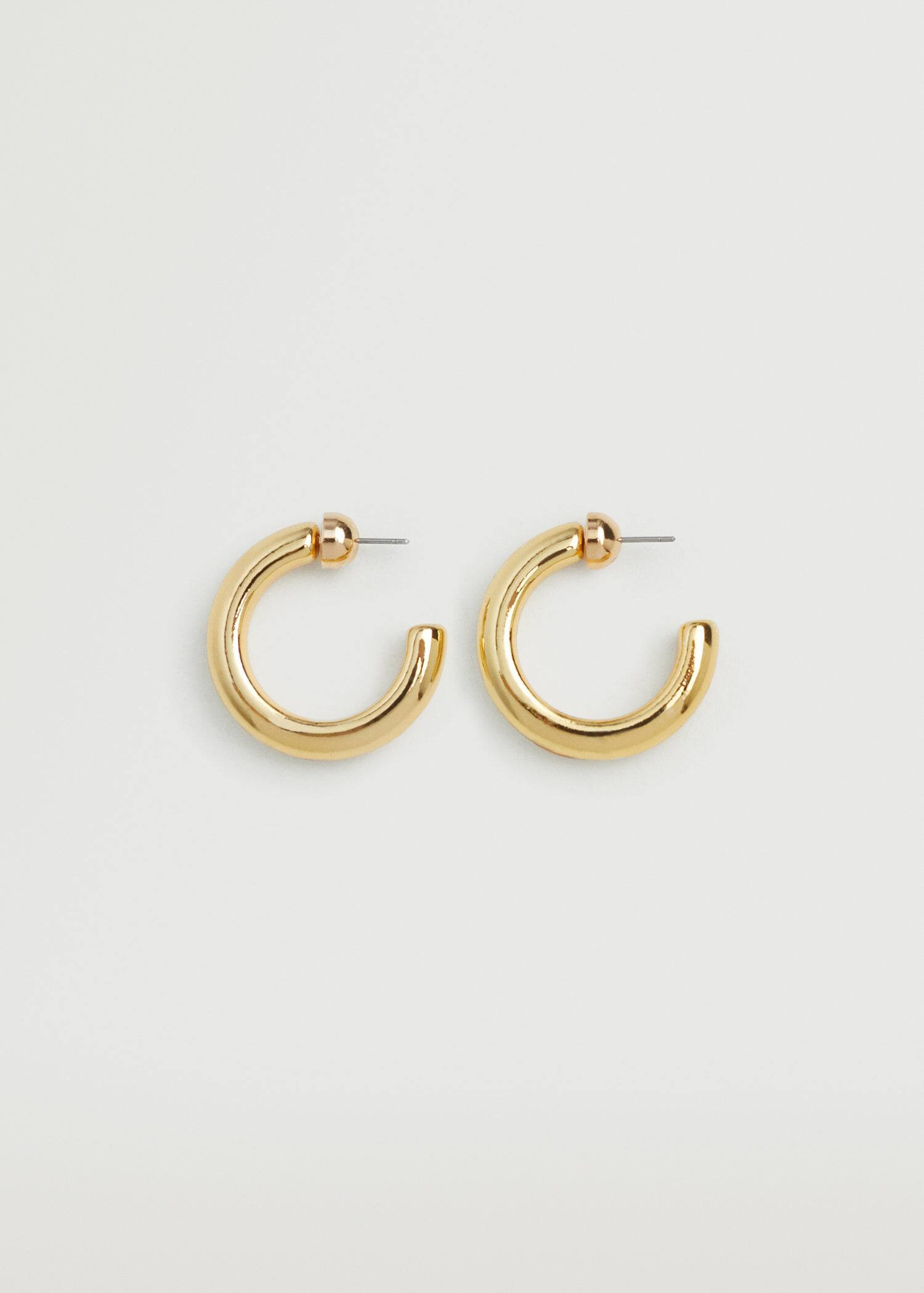 Embossed hoop earrings -  Women | Mango United Kingdom | MANGO (UK)