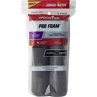 Wooster 6.5" Jumbo-Koter Pro Foam Closed-End 2-Pack Roller Cover - RR308-6.5 | Target