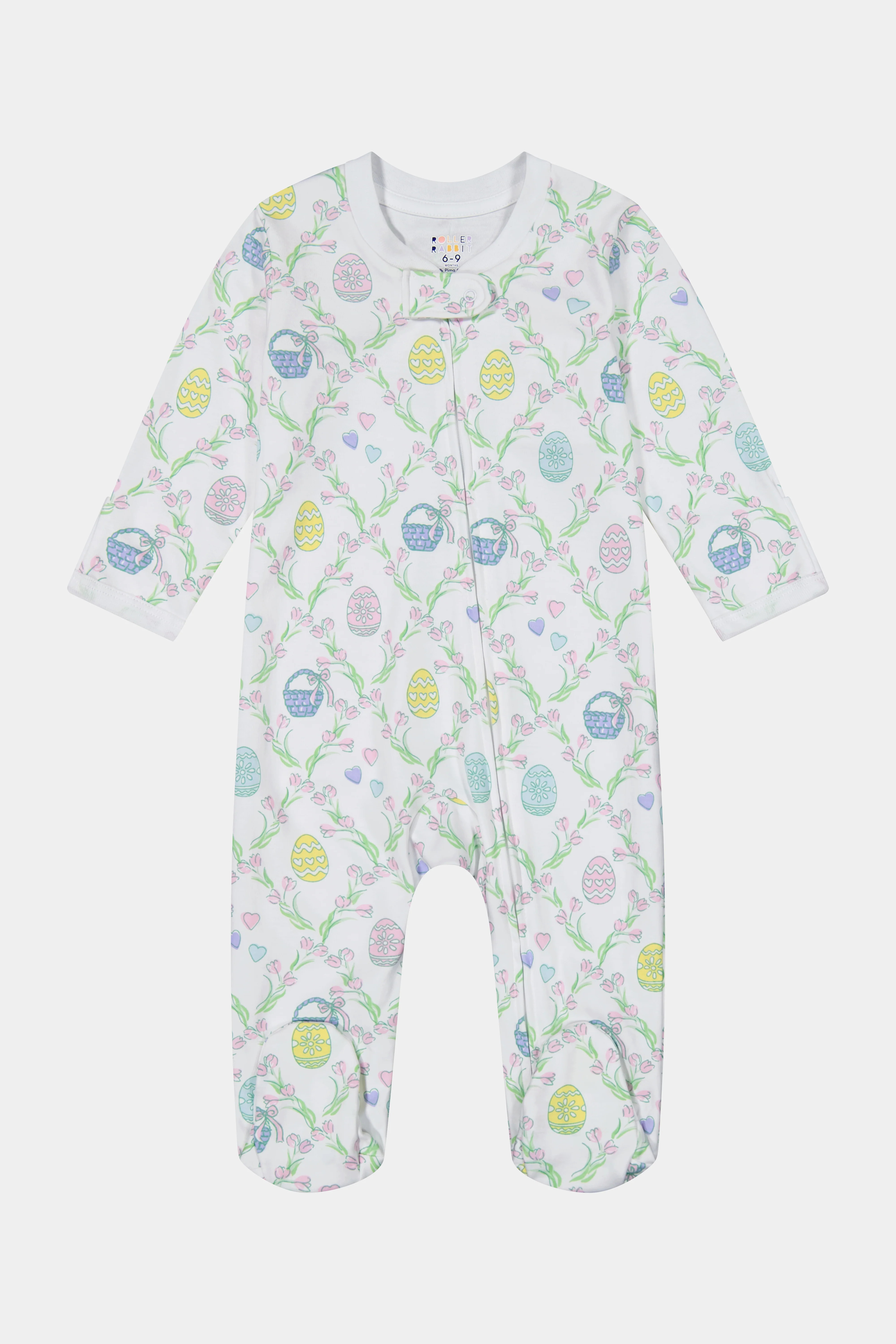 Infant Tulip Trellis Zipper Footie | Roller Rabbit