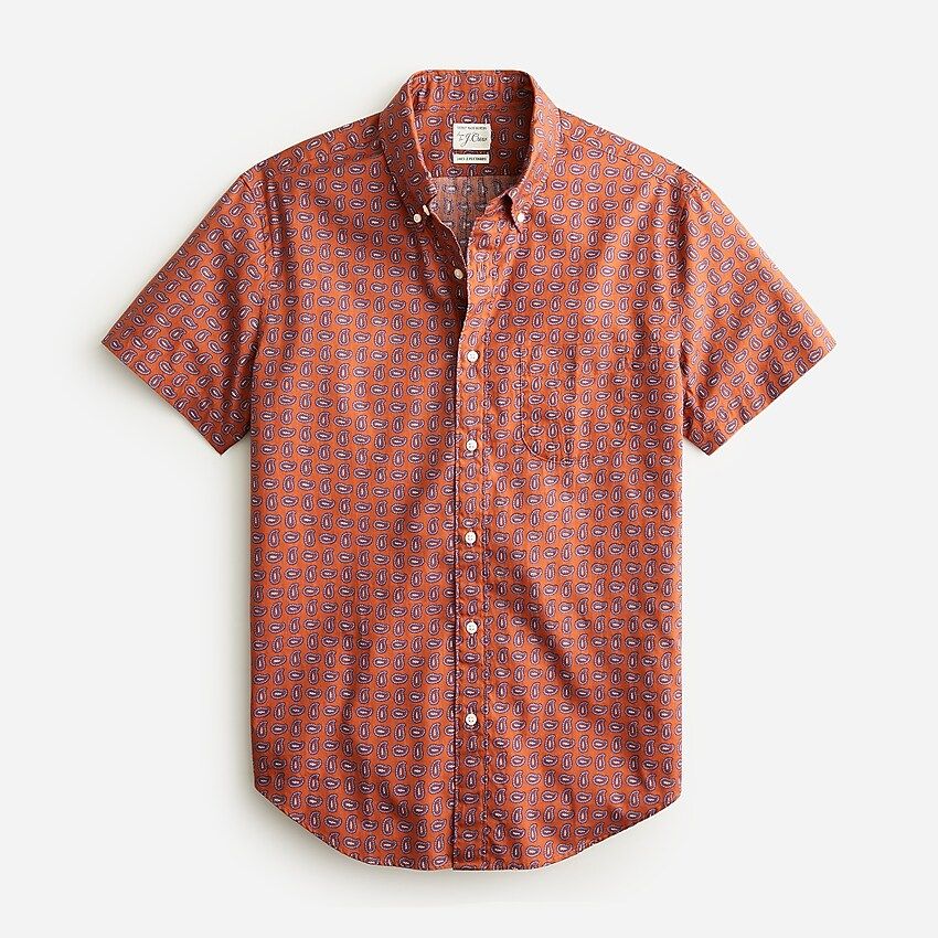 Short-sleeve Secret Wash cotton poplin shirt | J.Crew US