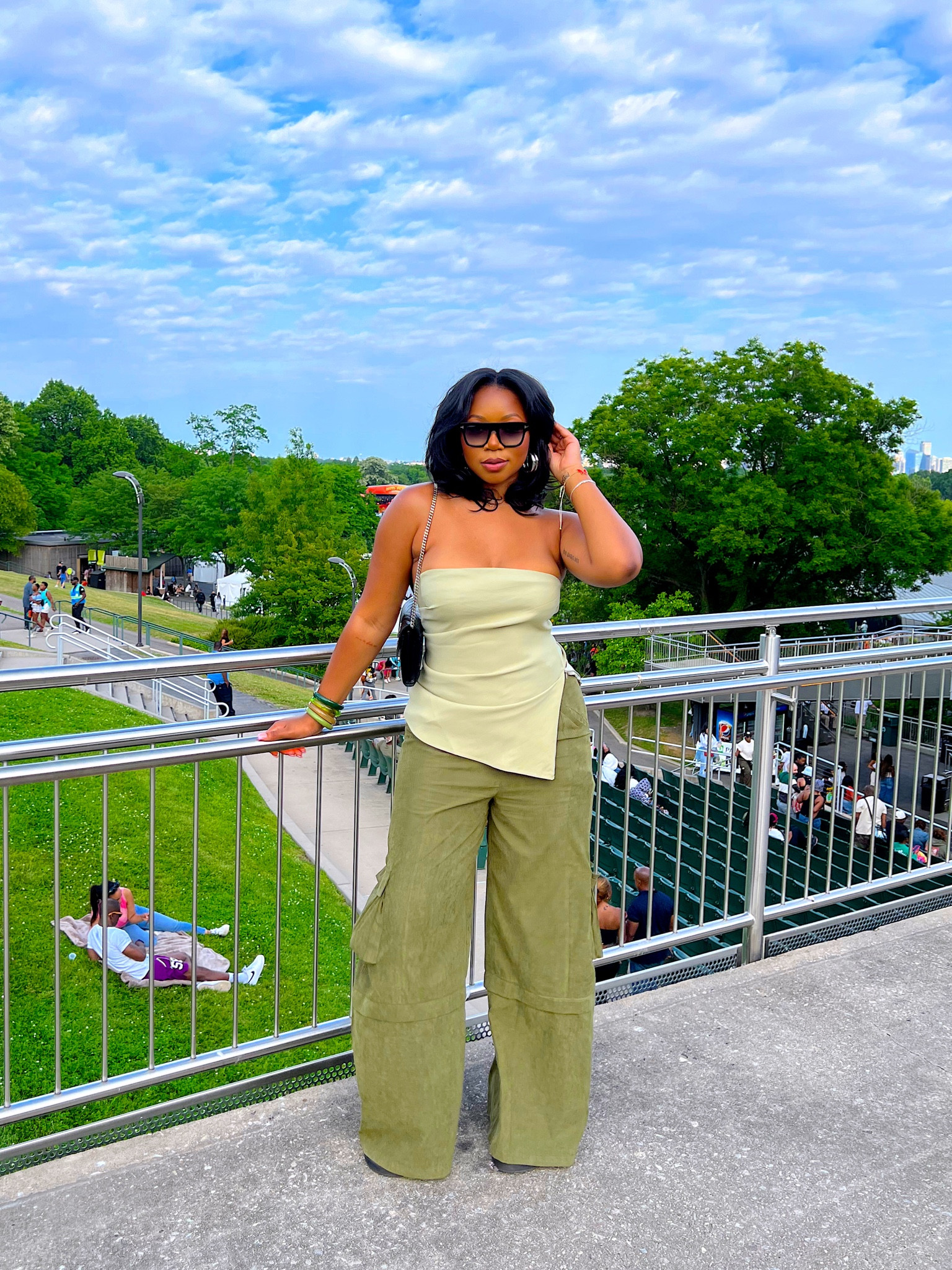 music festival outfit day 2 🌿💚 

Pants — size 12 

Top is linked in my link in my bio on Instagram under Zara favs 

#LTKcurves #LTKstyletip #LTKSeasonal