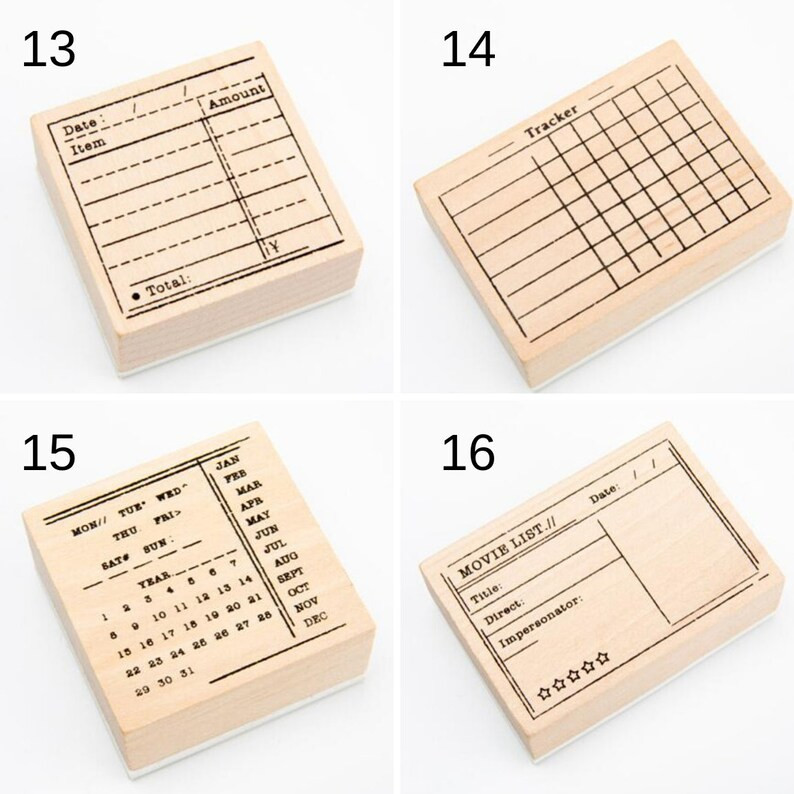 Day Planner Stamps Ink Stamps Bullet Journal Stamp Office Stamps Schedule Stamp Calendar Stamp Se... | Etsy (US)