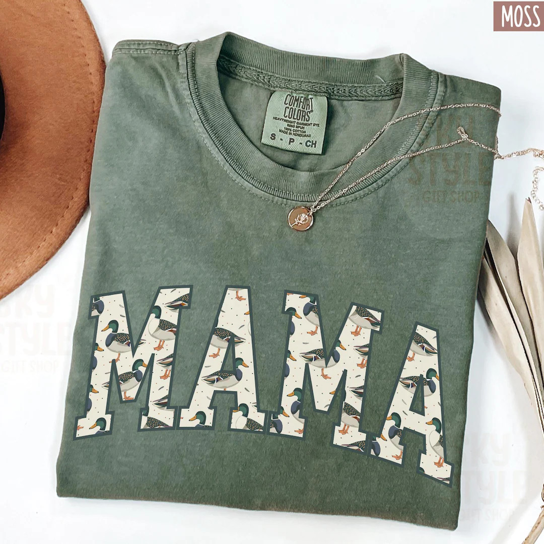 Comfort Colors® Hunting Mama Shirt Duck Hunting Shirt Mallard Duck Shirt Mama of Hunters Camo Ma... | Etsy (US)