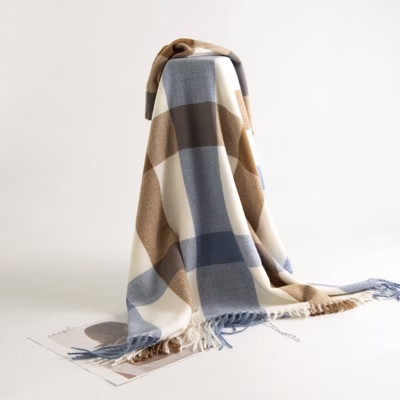 Anna-Kaci Women's Classic Oversized Plaid Scarf with Tassel Trim Wrap Warm Shawl - 71IN×27IN, Multicolored-3 | Target