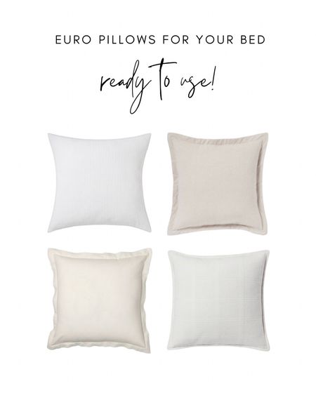 No hassle euro pillows! You don’t need an insert or a sham. These pillows are ready to go! Use 3 for a king or 2 for a queen.

Euro pillows, bed pillows, pillows for your bed, 26 x 26 pillows, bedroom styling, bedroom decor, bedding, bedroom designs, design boards, home decor items, bedroom items, mood boards, interior design help, interior designer, interior design

#LTKhome #LTKunder50 #LTKunder100