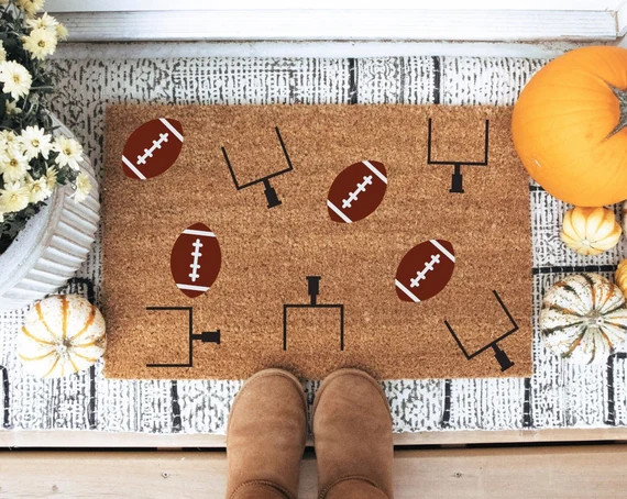 Football Door | Fall Doormat | Football Season | Football Decor | Sunday Football Doormat | Etsy (US)