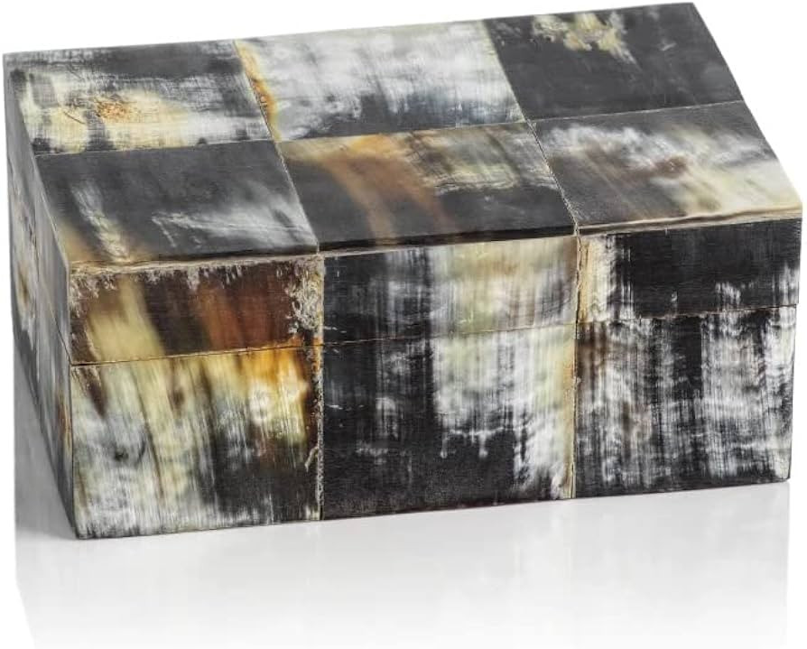 Zodax African Black Horn Inlaid Box (Multicolor Horn) | Amazon (US)