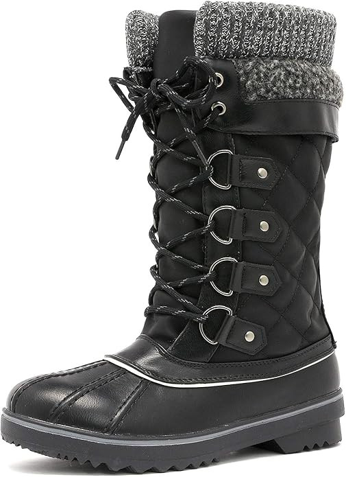 DREAM PAIRS Women's Mid-Calf Waterproof Winter Snow Boots MONTE_02 | Amazon (US)