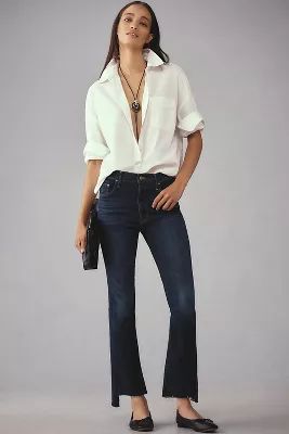 MOTHER The Insider Crop Step Fray Jeans | Anthropologie (US)