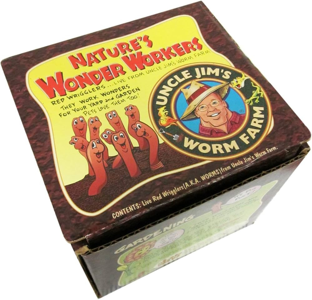 Uncle Jim's Worm Farm 1,000 Count Red Wiggler Live Composting Worm Mix | Amazon (US)