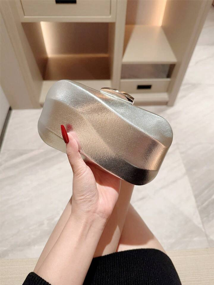 1pc Asymmetrical Box-Shaped Luxury Clutch Bag For Party, Romantic Wedding, Spring/Summer Chain Sh... | SHEIN