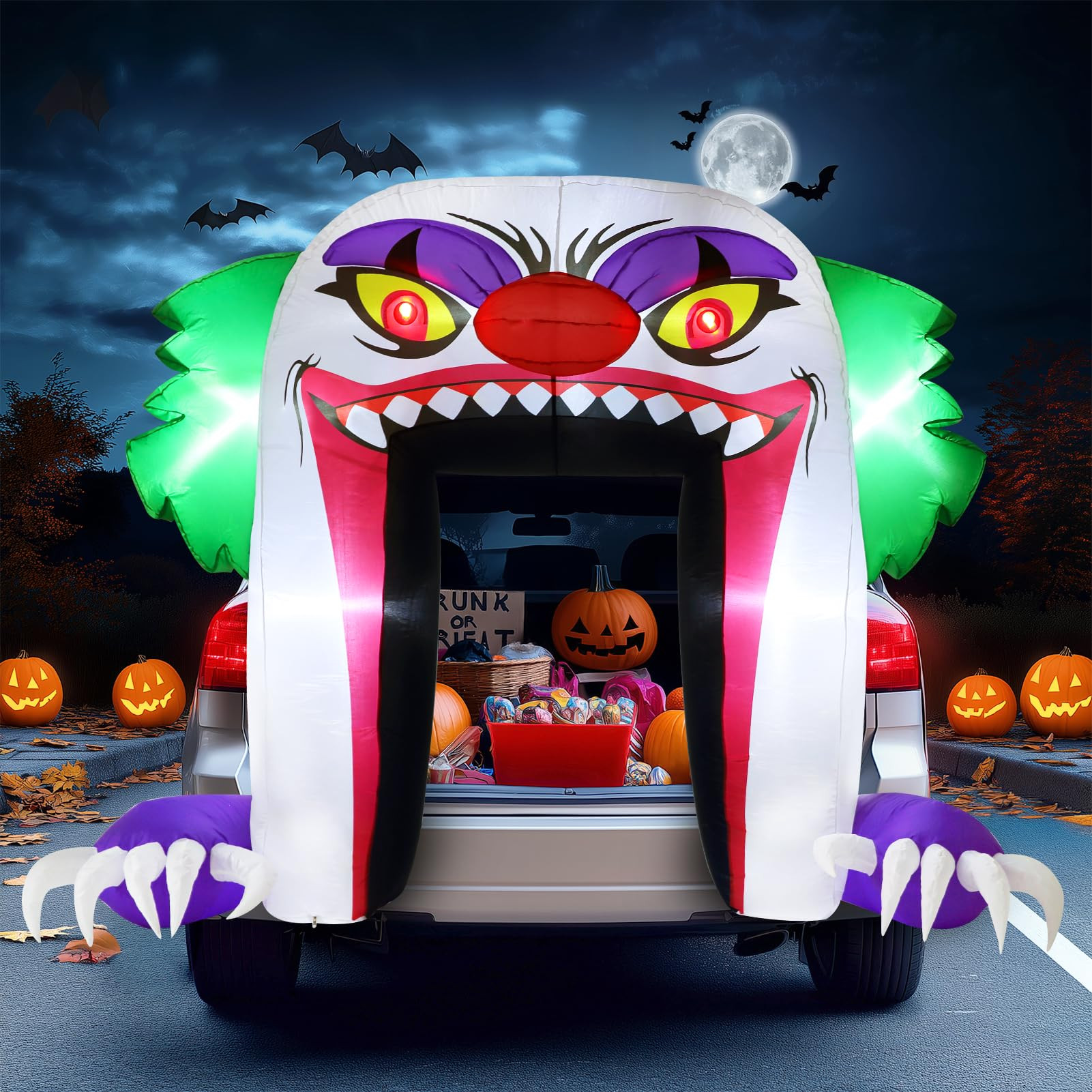 ZPISF 6 FT Halloween Inflatables Clown Archway Outdoor Decorations, Trunk or Treat Blow Up Car De... | Amazon (US)