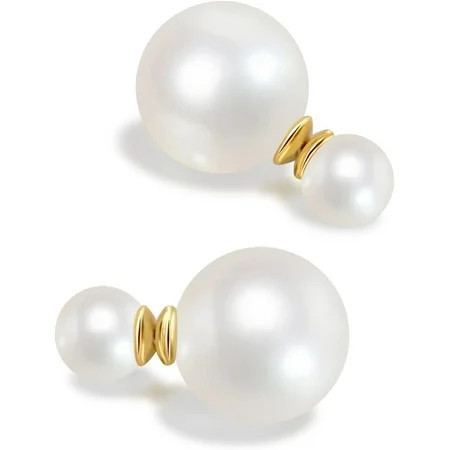 Double Ball Jacket Earrings for Women Front Back 2 in 1 Stud Earrings Pearl Ball Earrings | Walmart (US)