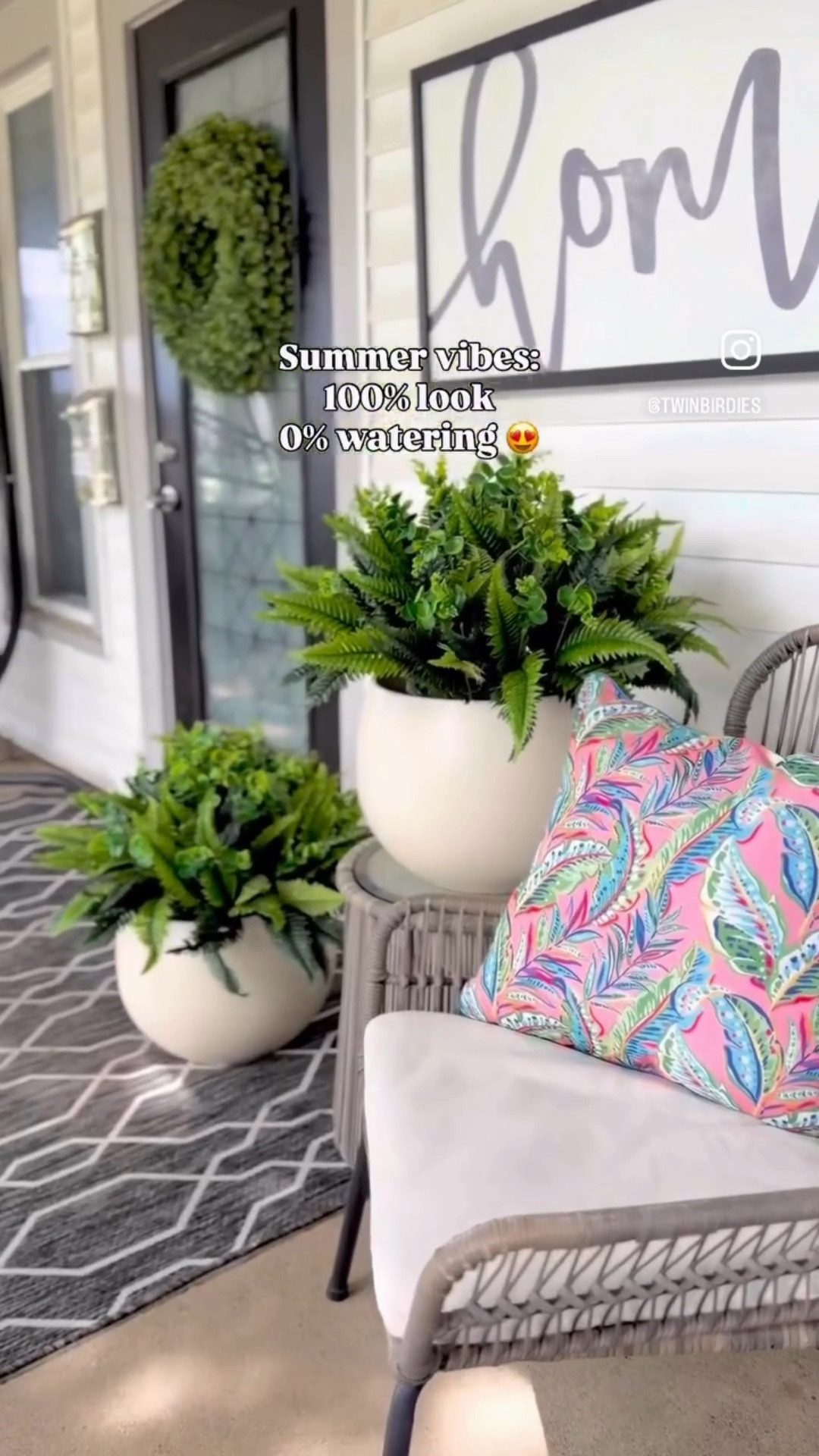 We are on the go so much this summer, and honestly, the last thing we want to worry about is coming home to dead porch plants. That’s why we are obsessed with these... 🙌🌿

❌ No watering.
❌ No pruning.
❌ No problem.

We love how ultra-lush, incredibly full, and high-impact they look—seriously, they look so remarkably real that nobody can tell the difference. Now we can travel for weeks and still come home to a stunning, vibrant entrance. ☀️ Did we mention we got the adorable white pots from @walmart for $24.99 ea!!

#SummerDecor #PorchGoals #FauxPlants #CurbAppeal #HomeAesthetic SummerVibes ExteriorStyling

#LTKHome #LTKSeasonal #LTKvlog