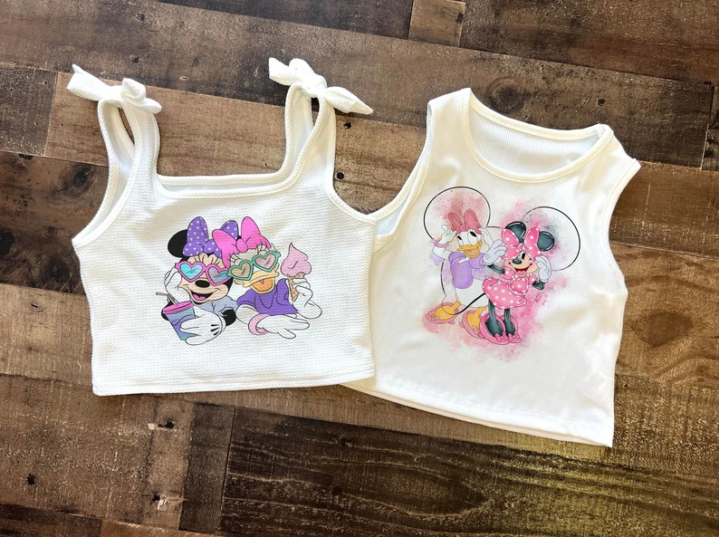 Daisy Minnie Crop Tank, Minnie Daisy BFF Top, Toddler Minnie Mouse Crop, Disney Best Friends Girl... | Etsy (US)