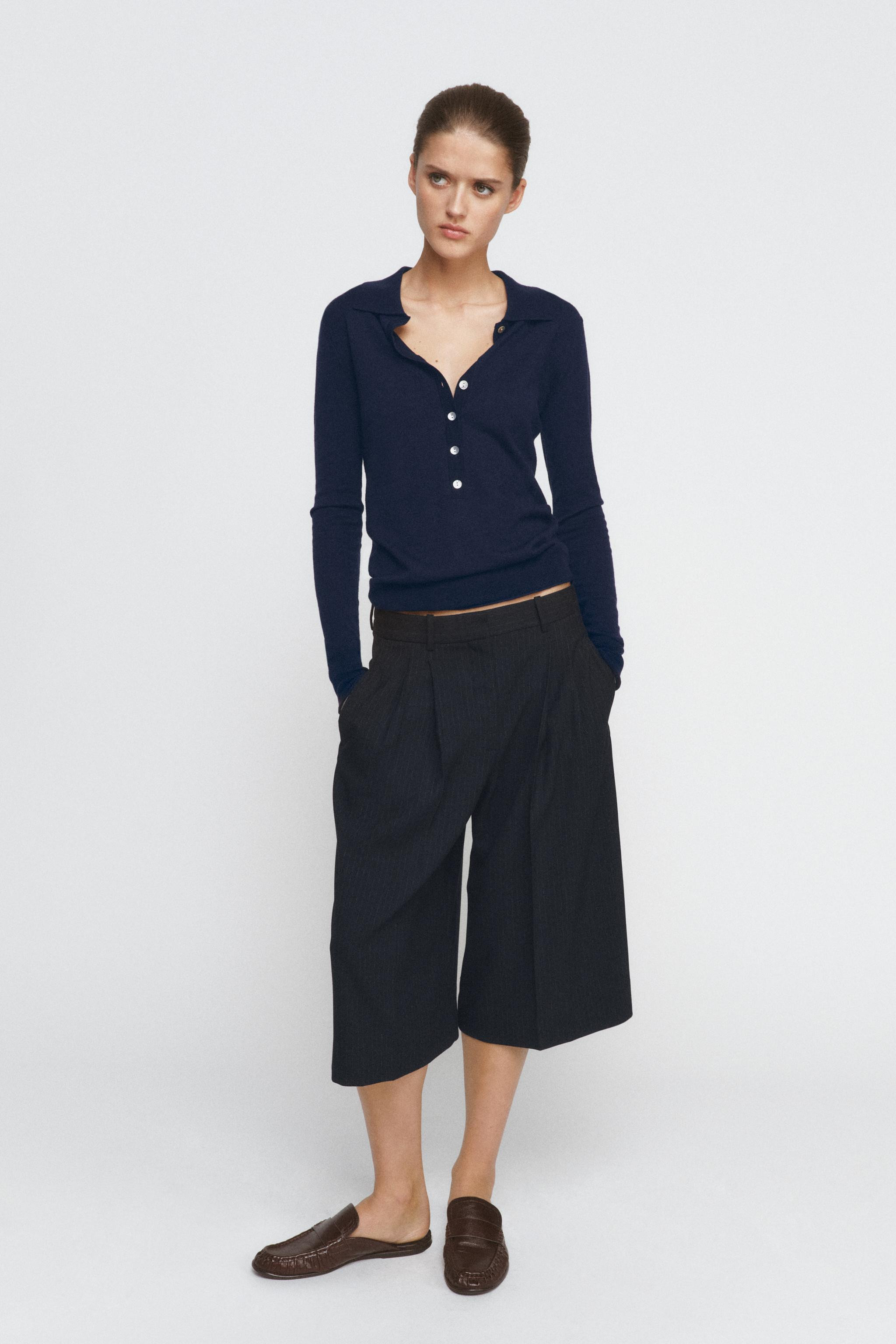 FINE KNIT WOOL POLO SHIRT | Zara UK