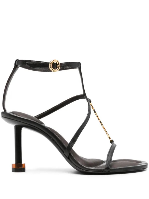 logo-plaque strap-detail sandals | Farfetch Global