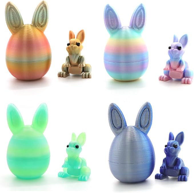 3D Printed Easter Eggs with Bunny Inside,Easter Surprise Rabbit Eggs,3D Printed Animals, Easter B... | Amazon (US)