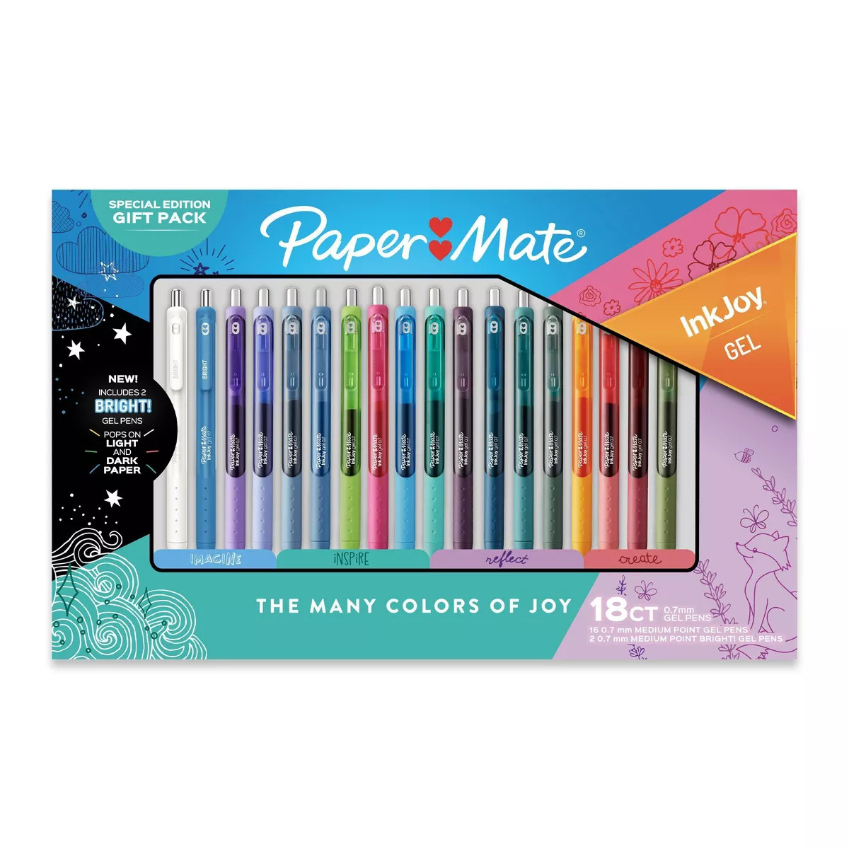 Paper Mate InkJoy 18pk Gel Pens 0.7mm Medium Tip Multicolored Gift Pack | Target