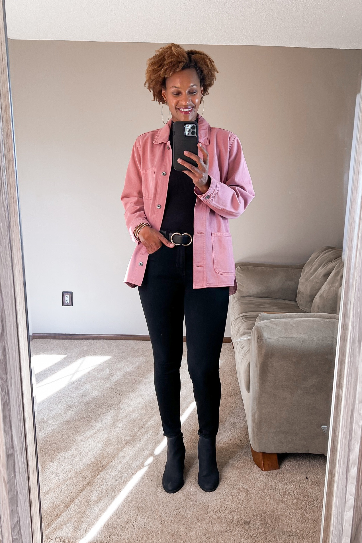 A cute pink shacket to add a little color to your shacket collection. 

#LTKover40 #LTKSeasonal #LTKsalealert