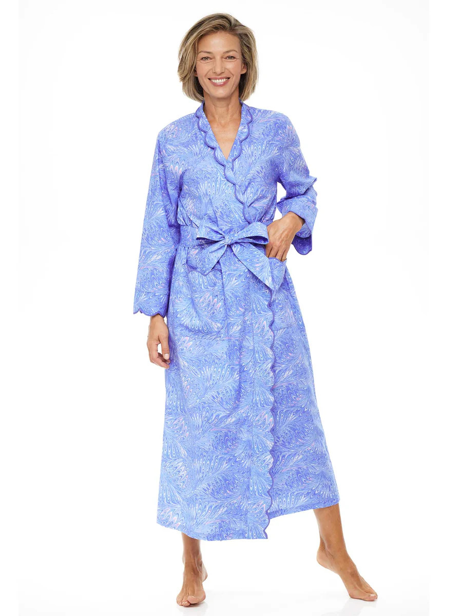 Blue Italian Marble Classic Robe | Heidi Carey