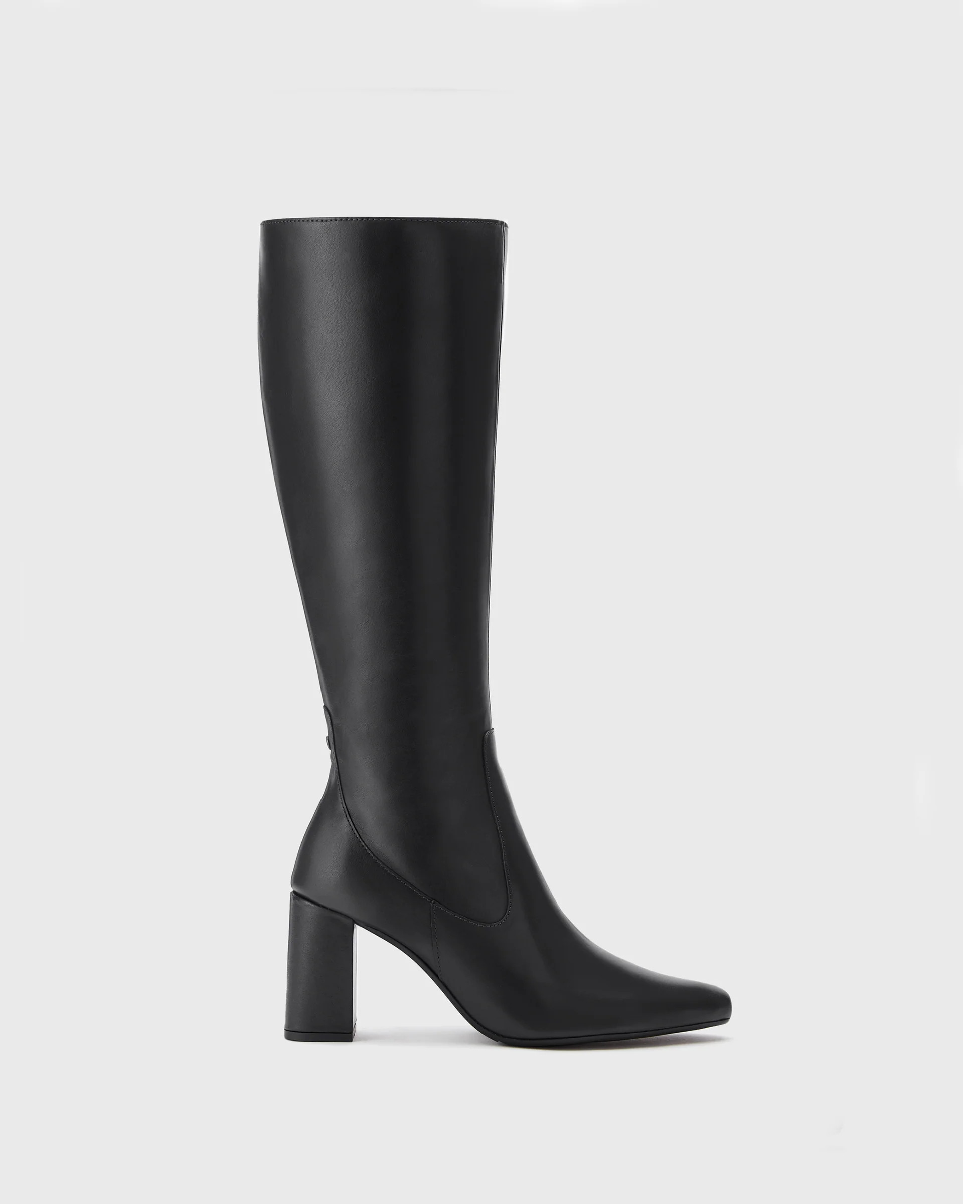 Tabitha Knee High Boots in Black Leather | DuoBoots