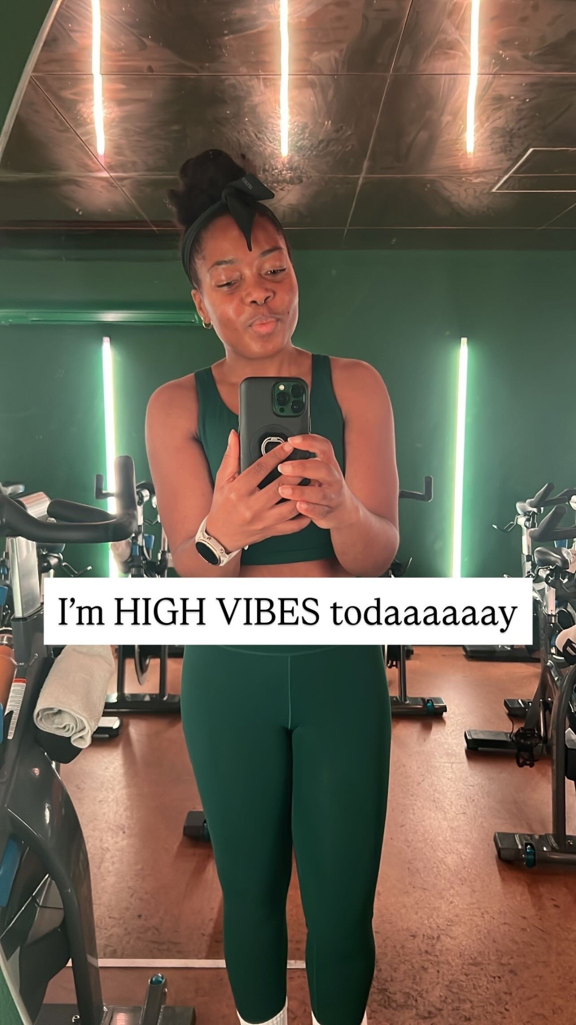 Matching set for RIDE is my uniform now 🙌🏾 green today 

#LTKfitness #LTKuk