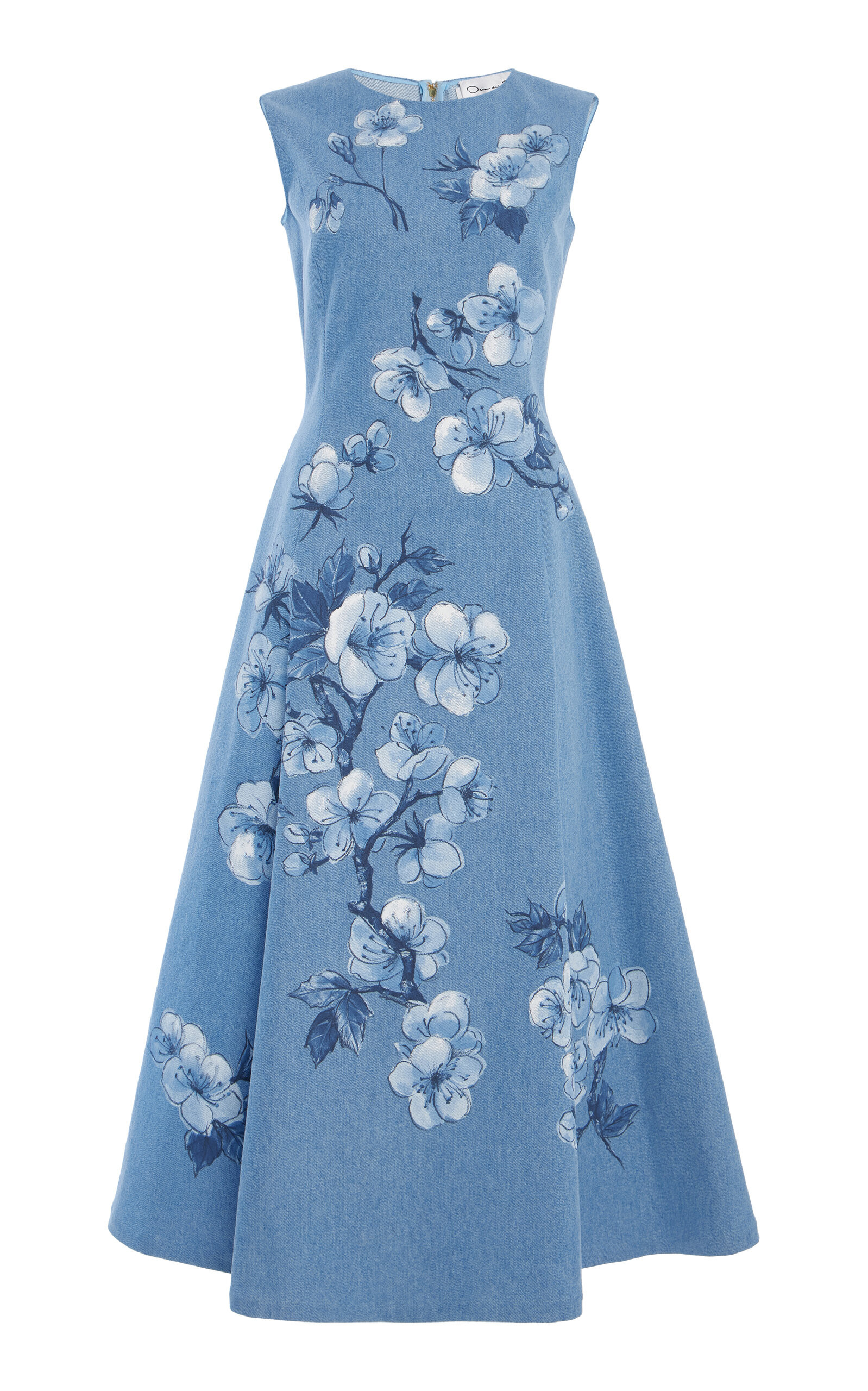 Printed Denim Midi Dress | Moda Operandi (Global)