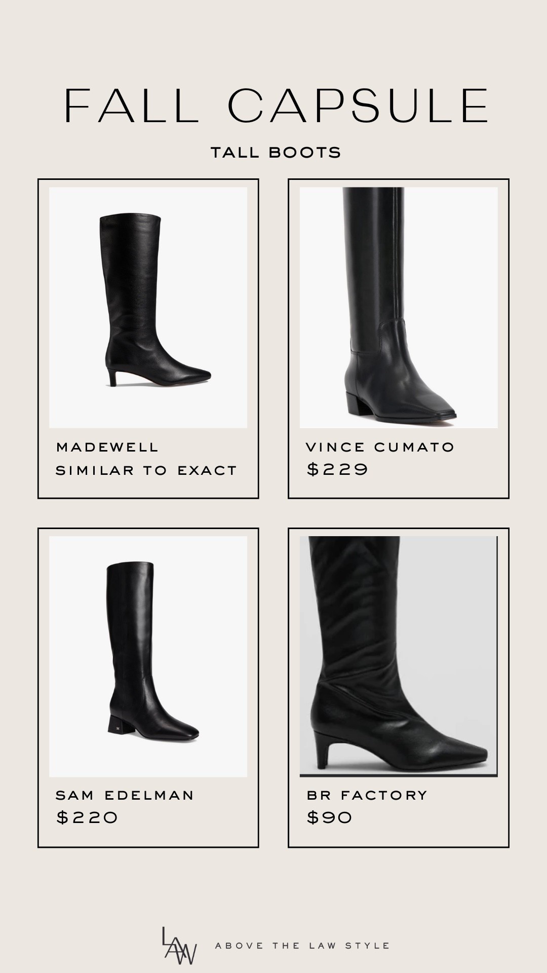 Fall Capsule: Tall Boots

#LTKShoeCrush #LTKFindsUnder100 #LTKStyleTip