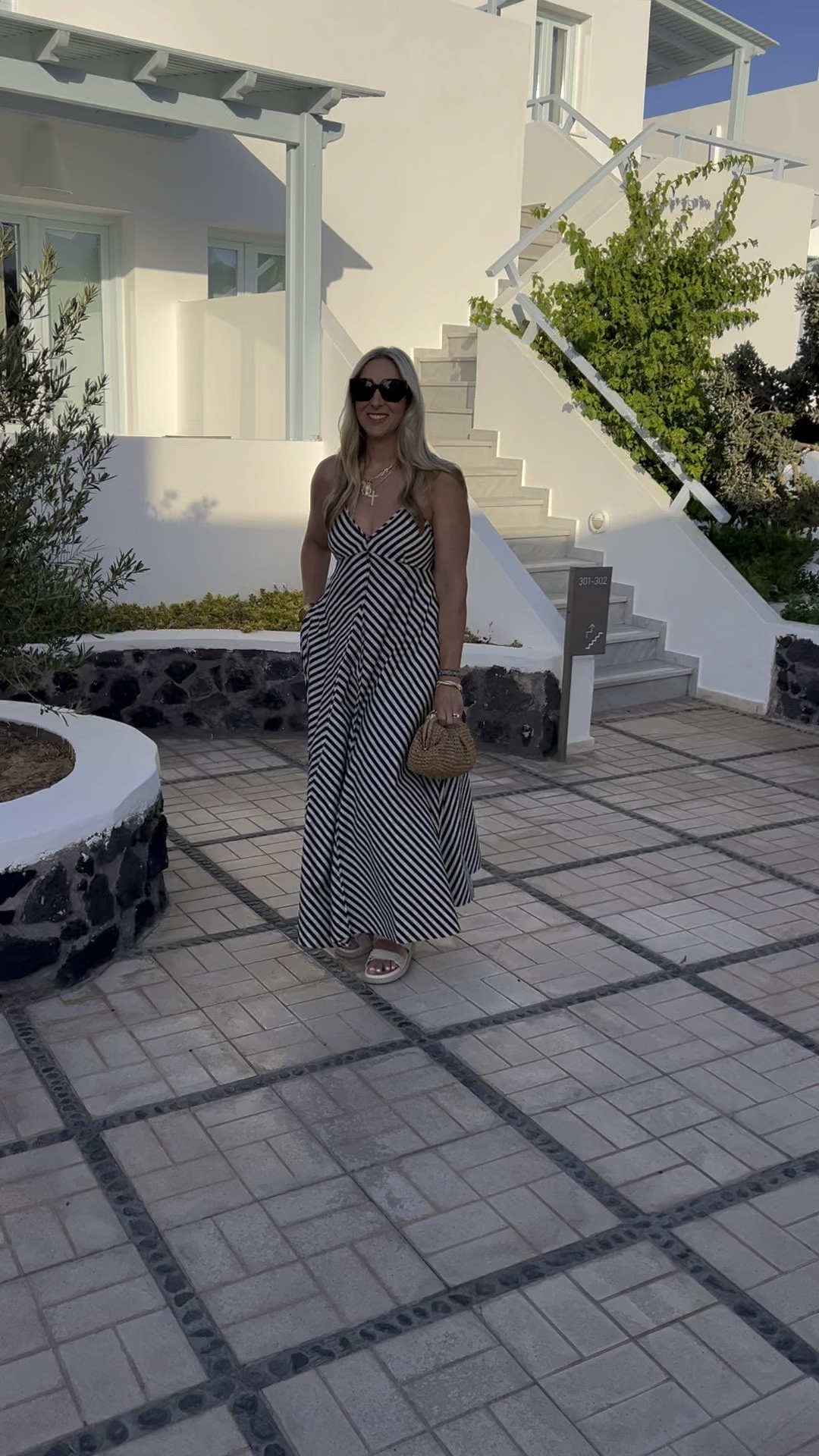 Summer dress
Banana Republic
Maxi dress
Europe travel
Greece Travel

Maxi Dress - wearing a size 4 (basically need to fit around breast area like a bra and the rest is flowy). 

Amazon rattan purse

Celine sun glasses



#LTKItBag #LTKStyleTip #LTKTravel