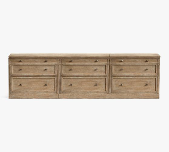 Livingston Media Console with File Cabinets (105") | Pottery Barn (US)