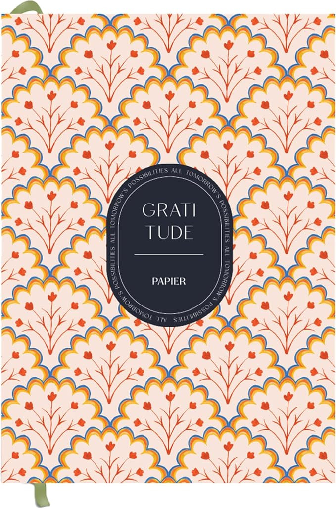 Papier Daily Gratitude Journal - Floral Fans, 15.3 x 21.5cm | Hardback Cover Morning & Evening Re... | Amazon (UK)