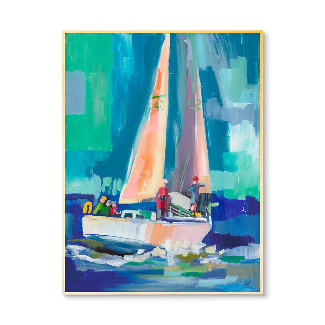 Sailboats by Jenny Westenhofer Painted Art Prints | Urban Garden Prints