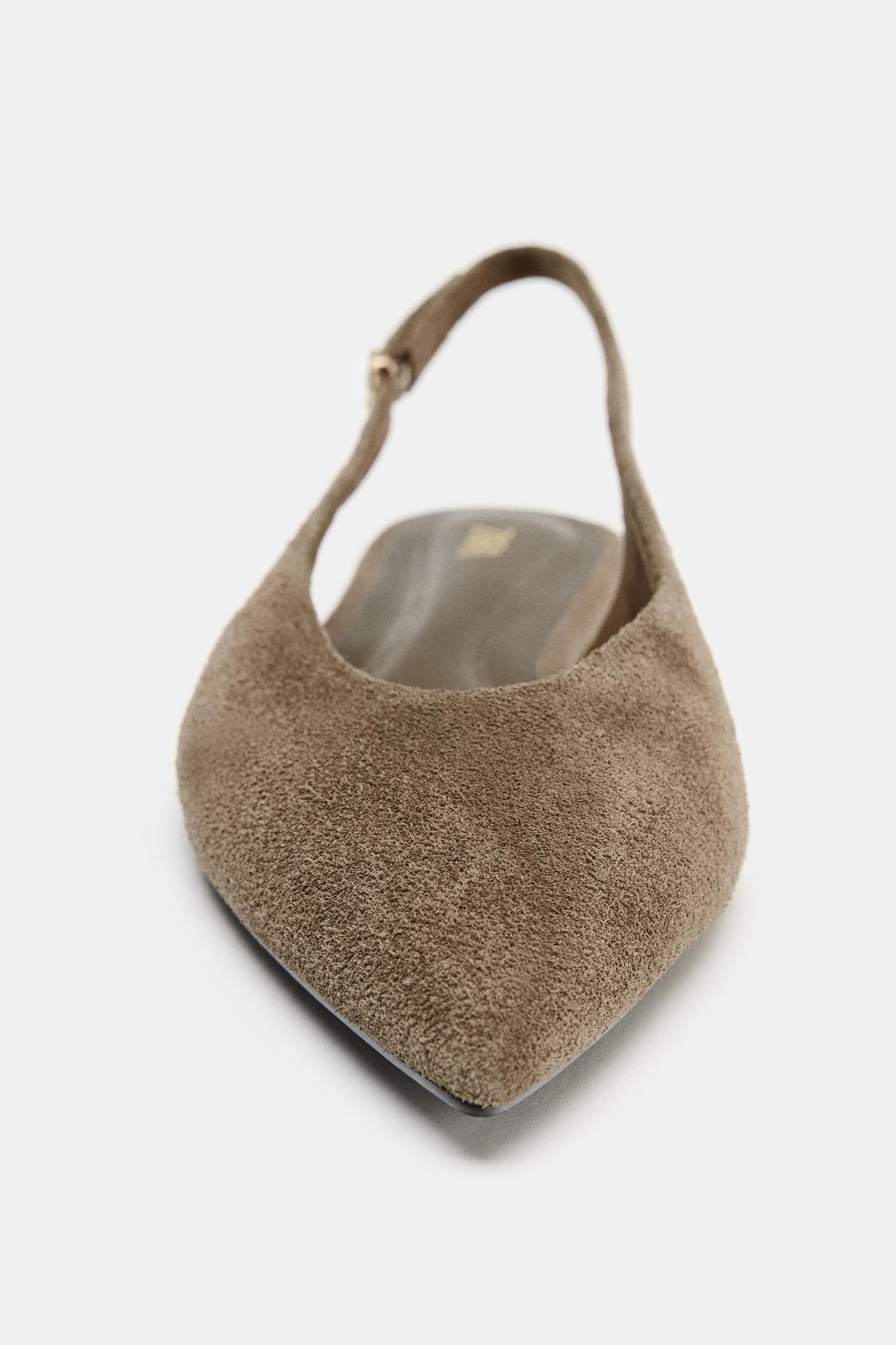 POINTED SPLIT SUEDE SHOES | Zara US