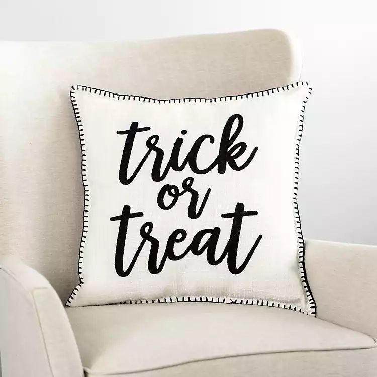 New! Trick or Treat Whipstitch Pillow | Kirkland's Home