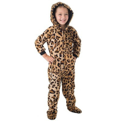 Footed Pajamas - Cheetah Spots Toddler Hoodie Chenille One Piece - Toddler - Small (Fits 2'8 - 2'11") | Target