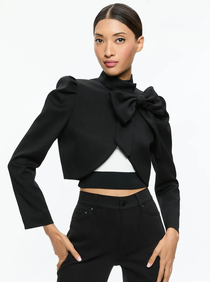 ADDISON BOW JACKET | Alice + Olivia