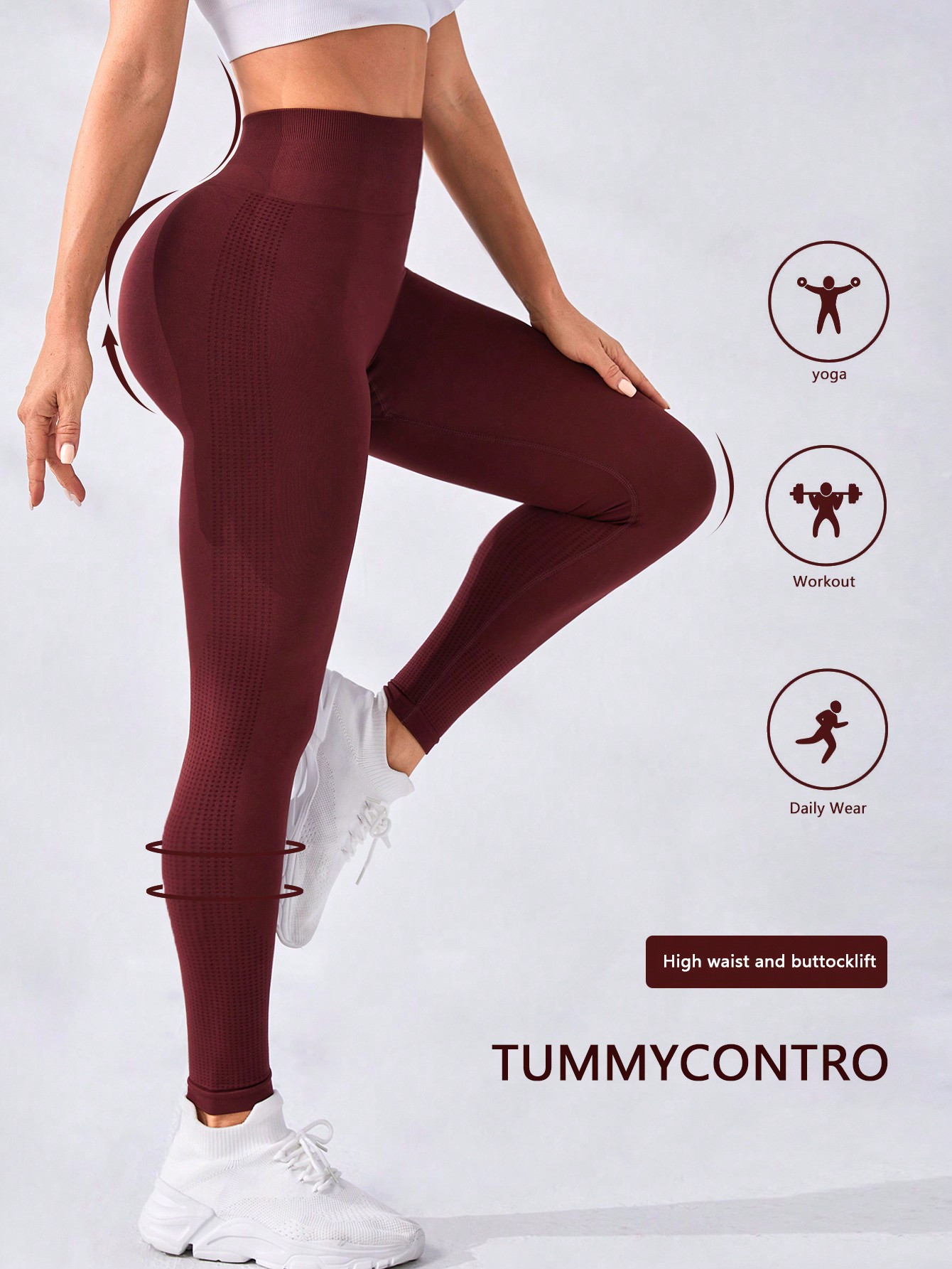 Yoga Basic Wide Waistband Sports Leggings | SHEIN